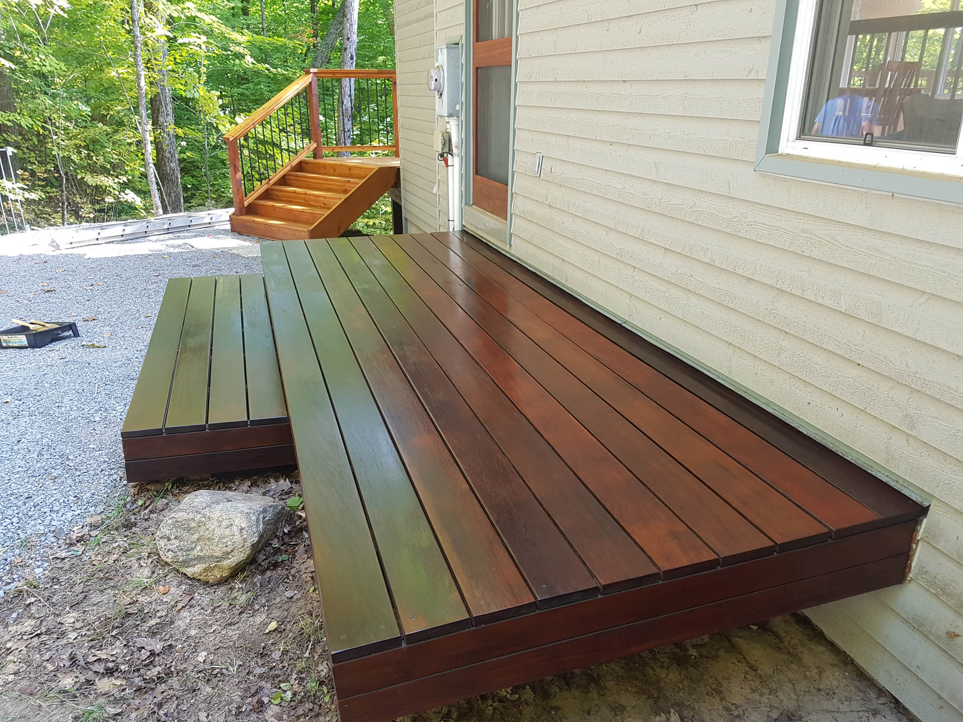 small deck outside of home